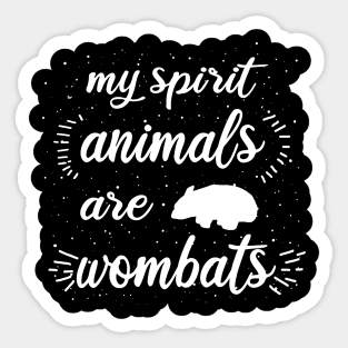 wombat spirit animal tier liebe känguru spruch Sticker